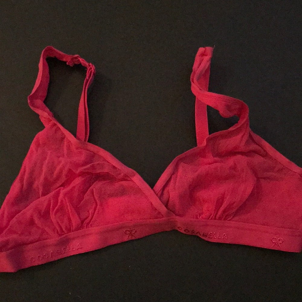 Magenta mesh bralette Cosabella S